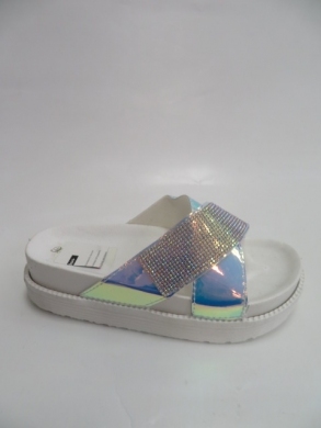 Klapki damskie na płaskim (36-41) HM01 WHITE