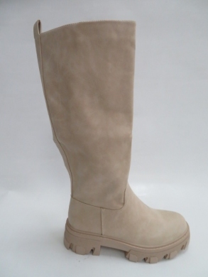 Kozaki damskie jesienne na płaskim (36-41) DE1052P BEIGE