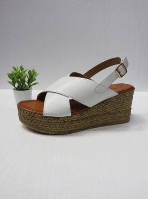 Sandały damskie na koturnie (36-41) 4020 WHITE
