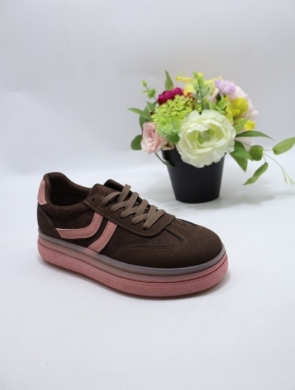 Buty sportowe damskie na płaskim (36-41) 8999 BROWN