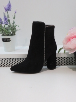 Kozaki damskie na obcasie (36-41) 9536A BLACK