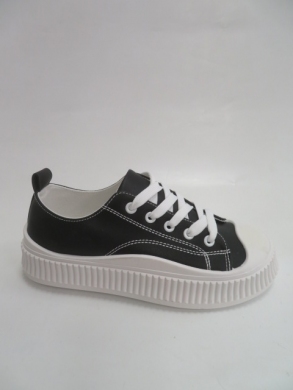 Trampki damskie na płaskim (36-41) YT-775 BLACK