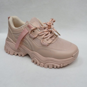 Buty sportowe damskie na płaskim (36-41) F222 PINK