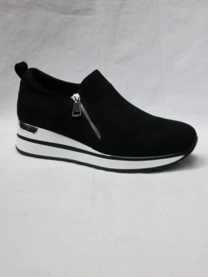 Buty sportowe damskie na koturnie (36-41) 8639 BLACK