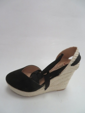 Sandały damskie na koturnie (36-41) LLL259 BLACK