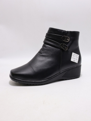 Botki damskie ocieplane na koturnie (36-42) X23-11 BLACK