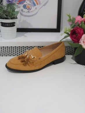 Mokasyny damskie na płaskim (36-41) 77-441 CAMEL