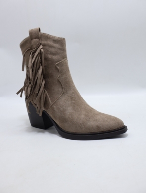 Botki damskie na obcasie (36-41) 68345 TAUPE