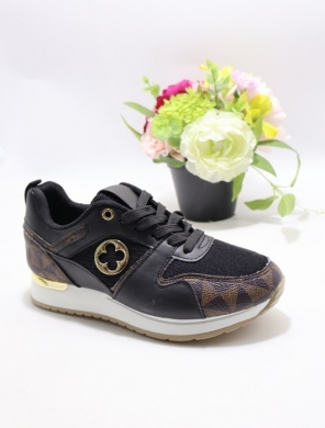 Buty sportowe damskie na płaskim (36-41) J-22 BLACK