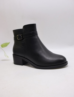 Botki damskie ocieplane na obcasie (36-41) D3175 BLACK