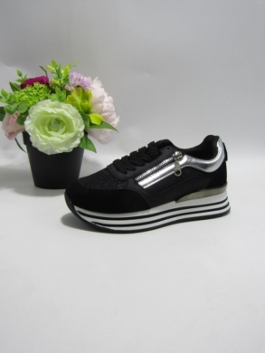 Buty sportowe damskie na płaskim (36-41) 9138 BLACK