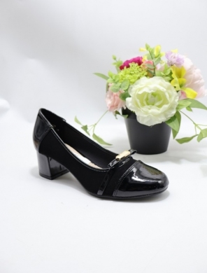 Czółenki damskie na obcasie (36-41) 0-665 BLACK
