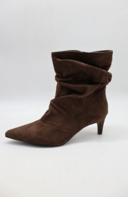 Botki damskie ocieplane na szpilce (36-41) E8691B BROWN