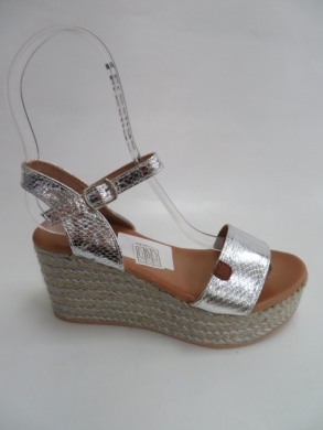 Sandały damskie na koturnie (36-41) HK-12 SILVER