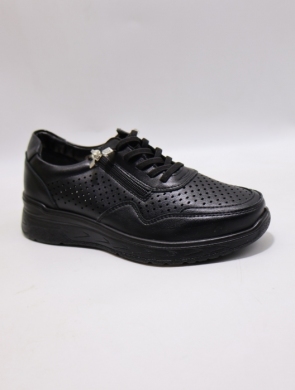 Buty sportowe damskie na płaskim (36-41) BK618 BLACK