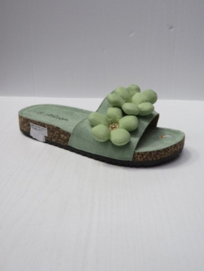 Klapki damskie na płaskim (36-41) WL583 GREEN