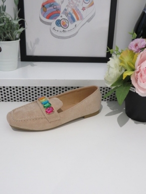 Mokasyny damskie na płaskim (36-41) 7972 KHAKI