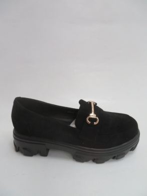 Mokasyny damskie na koturnie (36-41) 26230 BLACK