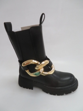 Botki damskie jesienne na płaskim (36-41) 2932 BLACK