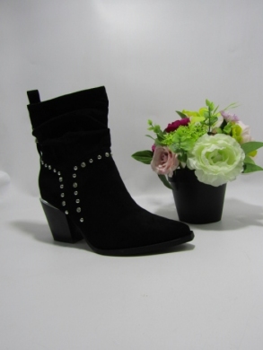 Botki damskie na obcasie (36-41) 9677A BLACK