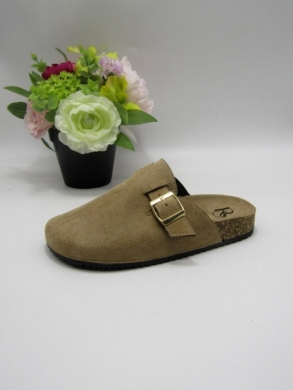 Klapki damskie na płaskim (36-41) A22-304 KHAKI