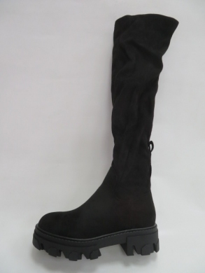 Kozaki damskie ocieplane na płaskim (36-41) 9007 BLACK