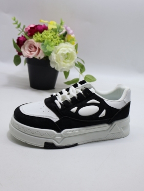 Buty sportowe damskie na płaskim (37-40) ABO-1072 BL/WH