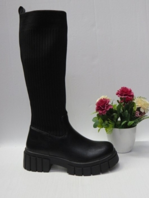 Kozaki damskie na płaskim (36-41) JW170 BLACK