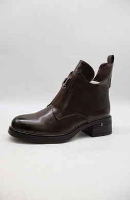 Botki damskie na płaskim (36-41) 68125 BROWN