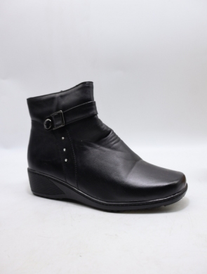 Botki damskie ocieplane na płaskim (39-43) B05T BLACK