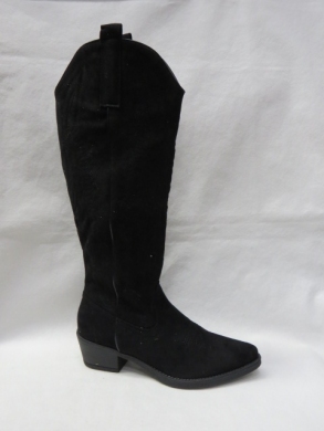 Kozaki damskie ocieplane na płaskim (36-41) F1225 BLACK