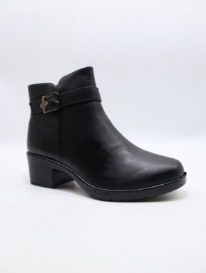 Botki damskie ocieplane na obcasie (36-42) 7114-21 BLACK