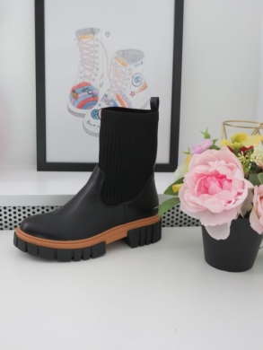 Botki damskie na płaskim (36-41) 5655 BLACK