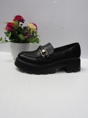 Mokasyny damskie na koturnie (36-41) 888-621 BLACK