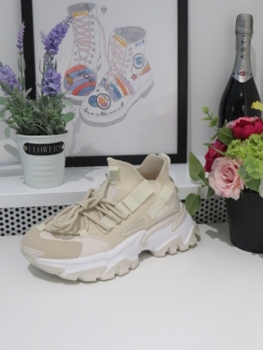 Buty sportowe damskie na płaskim (36-41) A88-121 BEIGE
