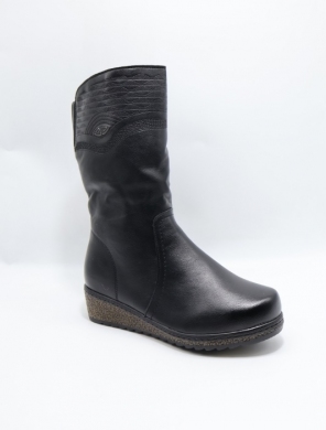 Kozaki damskie ocieplane na płaskim (36-41) 8018 BLACK