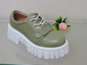 Półbuty damskie na płaskim (36-41) C20-8271 GREEN