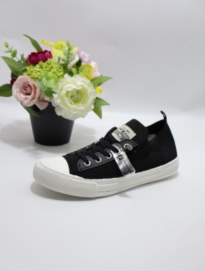 Trampki damskie na płaskim (36-41) PC05 BLACK