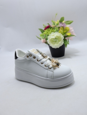 Buty sportowe damskie na płaskim (36-41) 8350 WH/BL