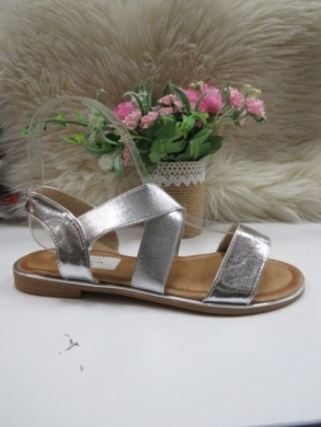 Sandały damskie na płaskim (36-41) H53 SILVER