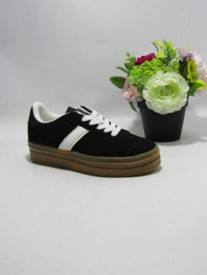 Buty sportowe damskie na płaskim (36-41) DKB9029 BLACK