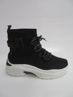 Sneakersy damskie wysokie (36-41) K-69 BLACK