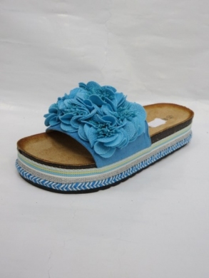 Klapki damskie na koturnie (36-41) LS065 BLUE