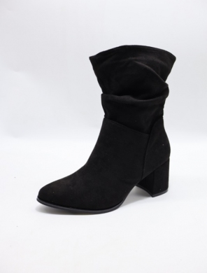 Botki damskie ocieplane na obcasie (36-41) HQ339 BLACK