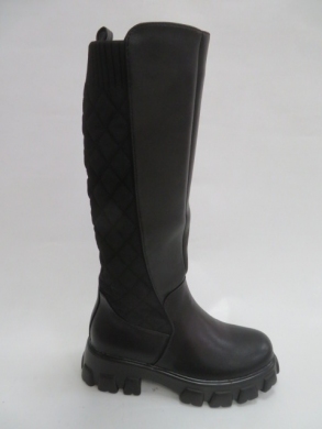 Kozaki damskie ocieplane na płaskim (36-41) RXJ117 BLACK
