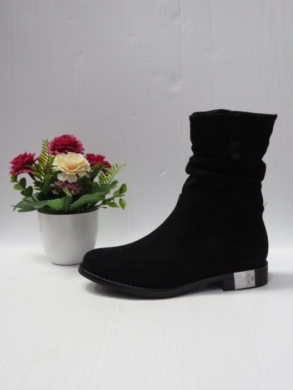 Botki damskie ocieplane na płaskim (36-41) H2118A BLACK