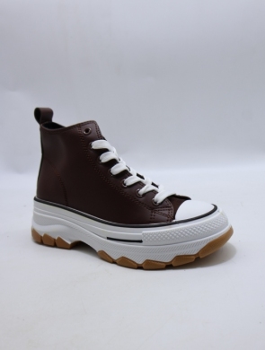 Trampki damskie na płaskim (36-41) BO-11 BROWN