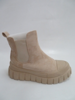 Botki damskie jesienne na płaskim (36-41) 19310 BEIGE