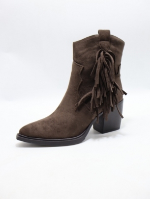 Botki damskie na obcasie (36-41) 68345 BROWN