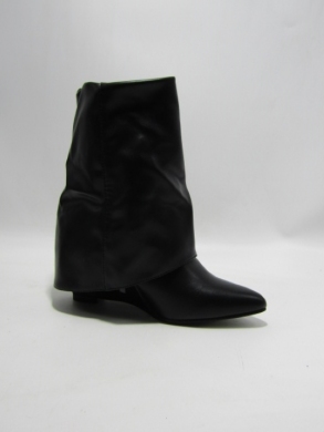 Kozaki damskie na koturnie (36-41) 1690A-1 BLACK